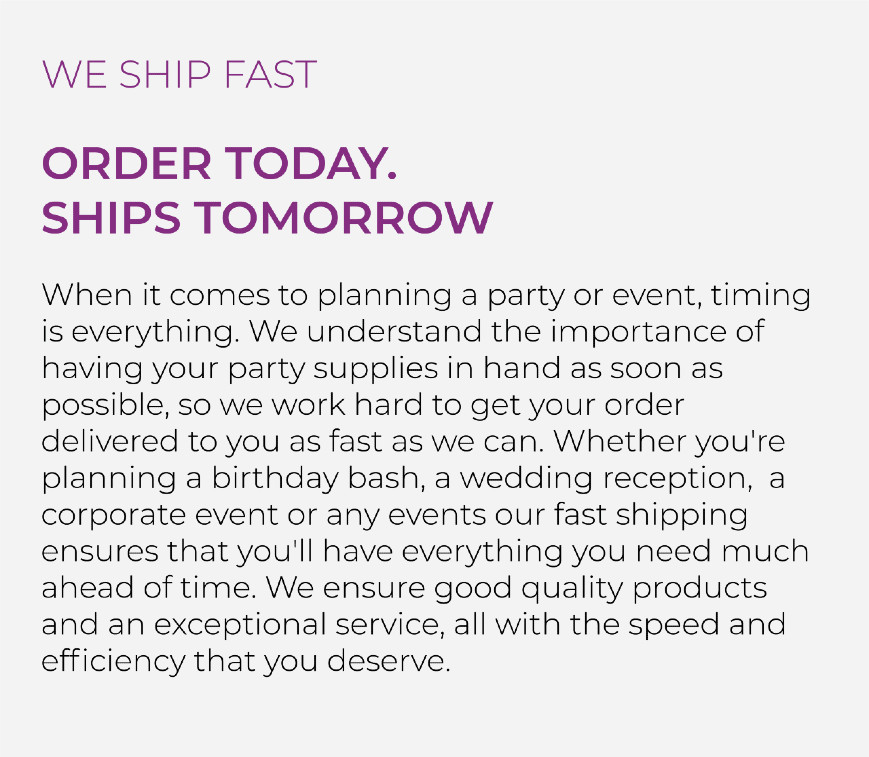 we ship fast